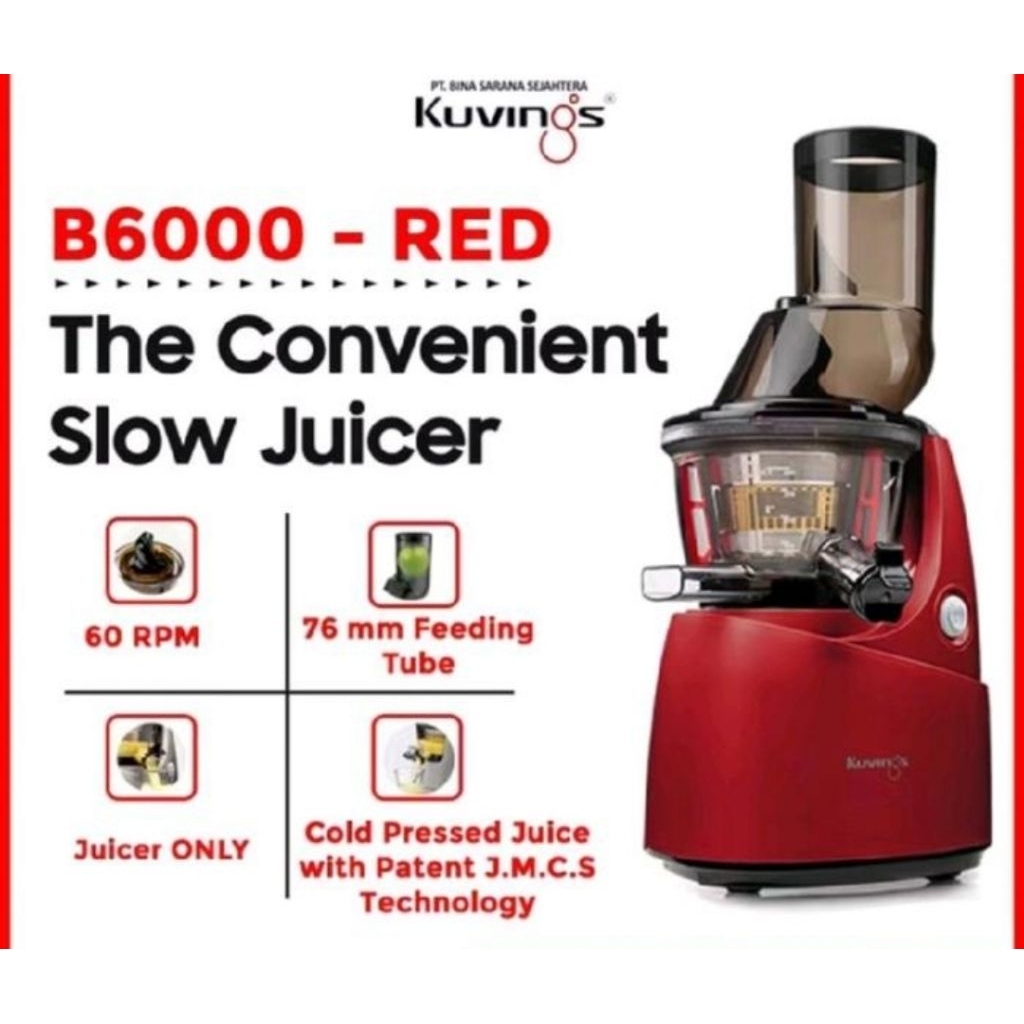 KUVINGS WHOLE SLOW JUICER B6000R(red)