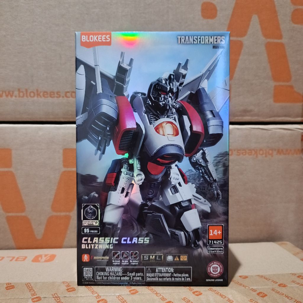 Blokees Figures Blitzwing Transformers Classic Class 25 Series 71425 Blokees Transformer CC 25 Blitz