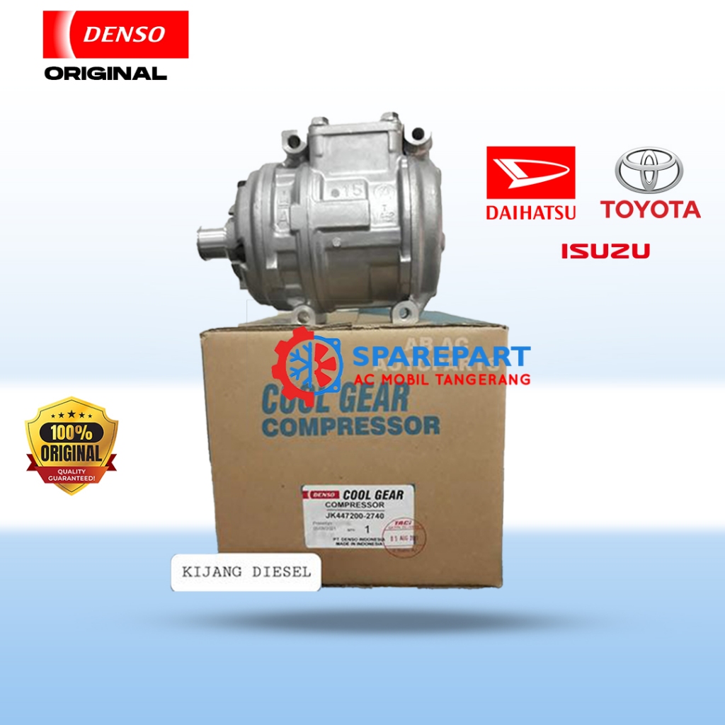 Kompresor AC Mobil Kijang Kapsul Diesel, Corolla Altis 2000-2006 Original Denso Cool Gear 447200-274