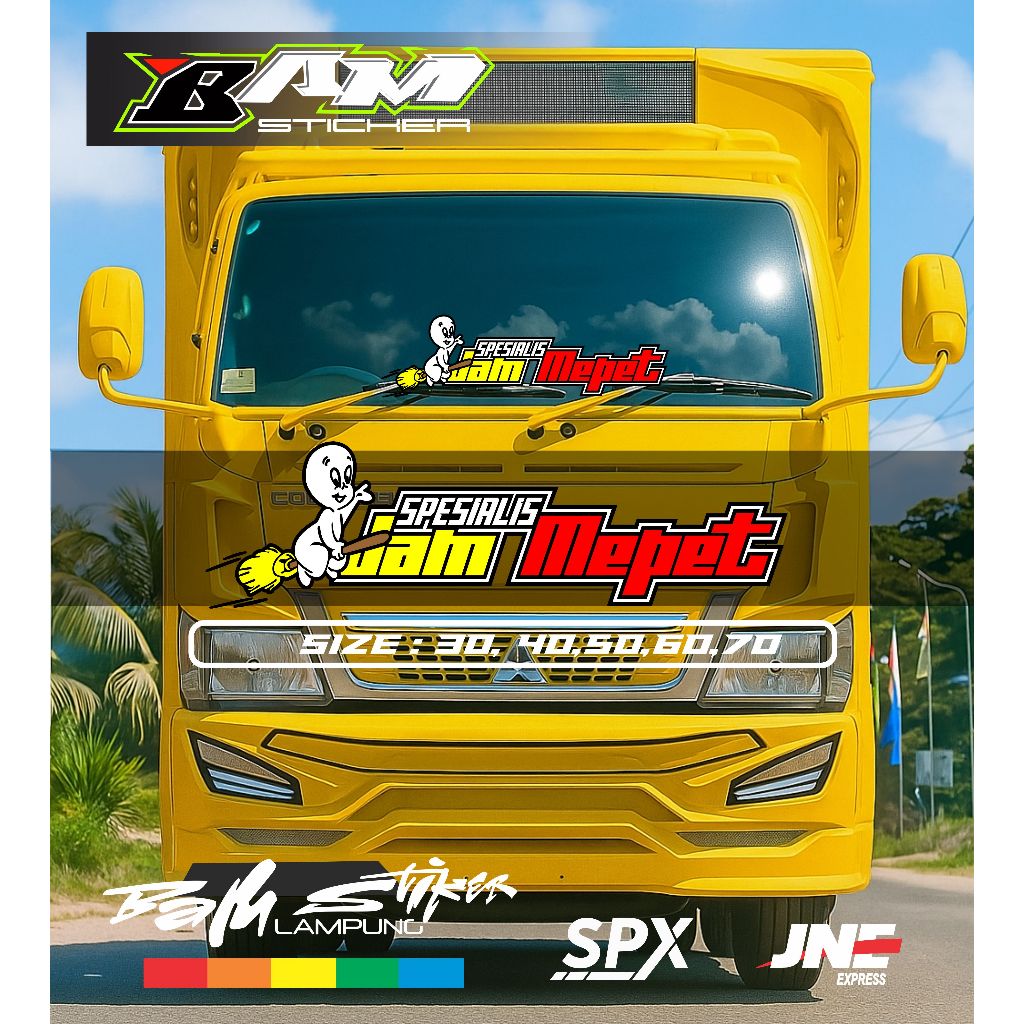 stiker truk kaca depan jam mepet cuting stiker kaca depan truk hino ragasa l300 stiker viral
