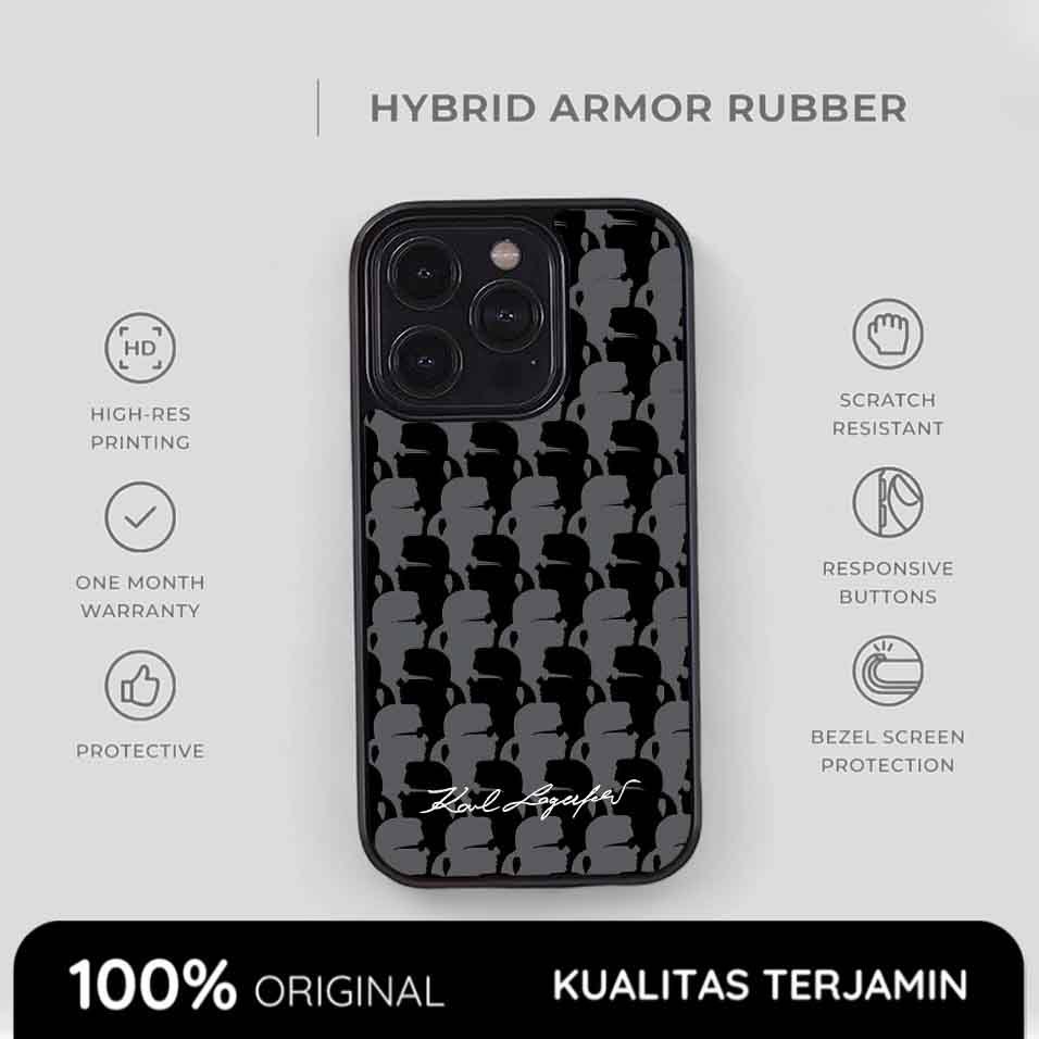 Casing iPhone Karl Case Rubber Softcase Anti Shock Ignacio Cox Style 17 16 15 14 13 12 11 Xs Max Pro