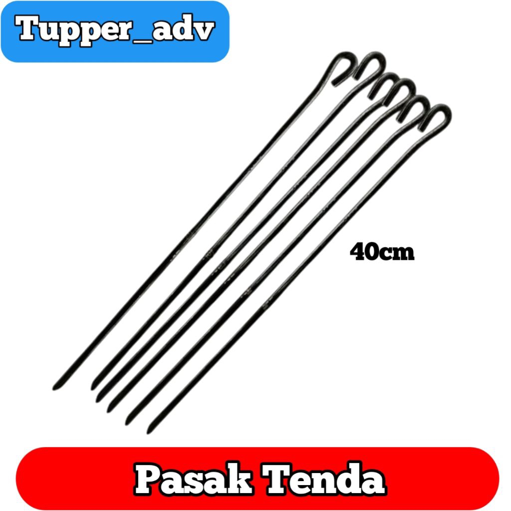 Patok Tenda Besi Pramuka Panjang 40cm / Pasak Tenda Besi / Pasak Tenda Camping Besi