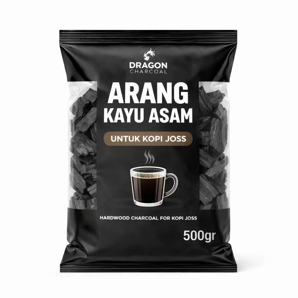 Arang Kayu Asam Premium 500gr untuk Kopi Joss