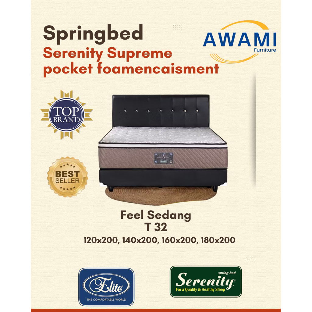 Kasur / Springbed Serenity Supreme Foamencaisment 180x200