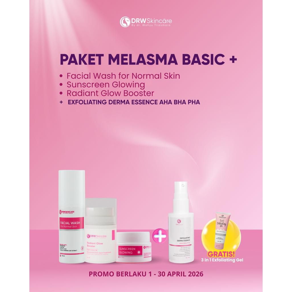 DRW SKINCARE PAKET MELASMA BASIC PLUS DERMA ESSENCE AHA BHA PHA / PAKET MELASMA / MELASMA / PAKET ME