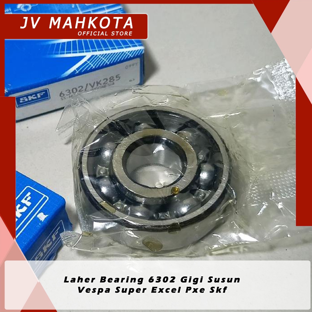 Laher Bearing 6302 Gigi Susun Vespa Super Excel Pxe Skf