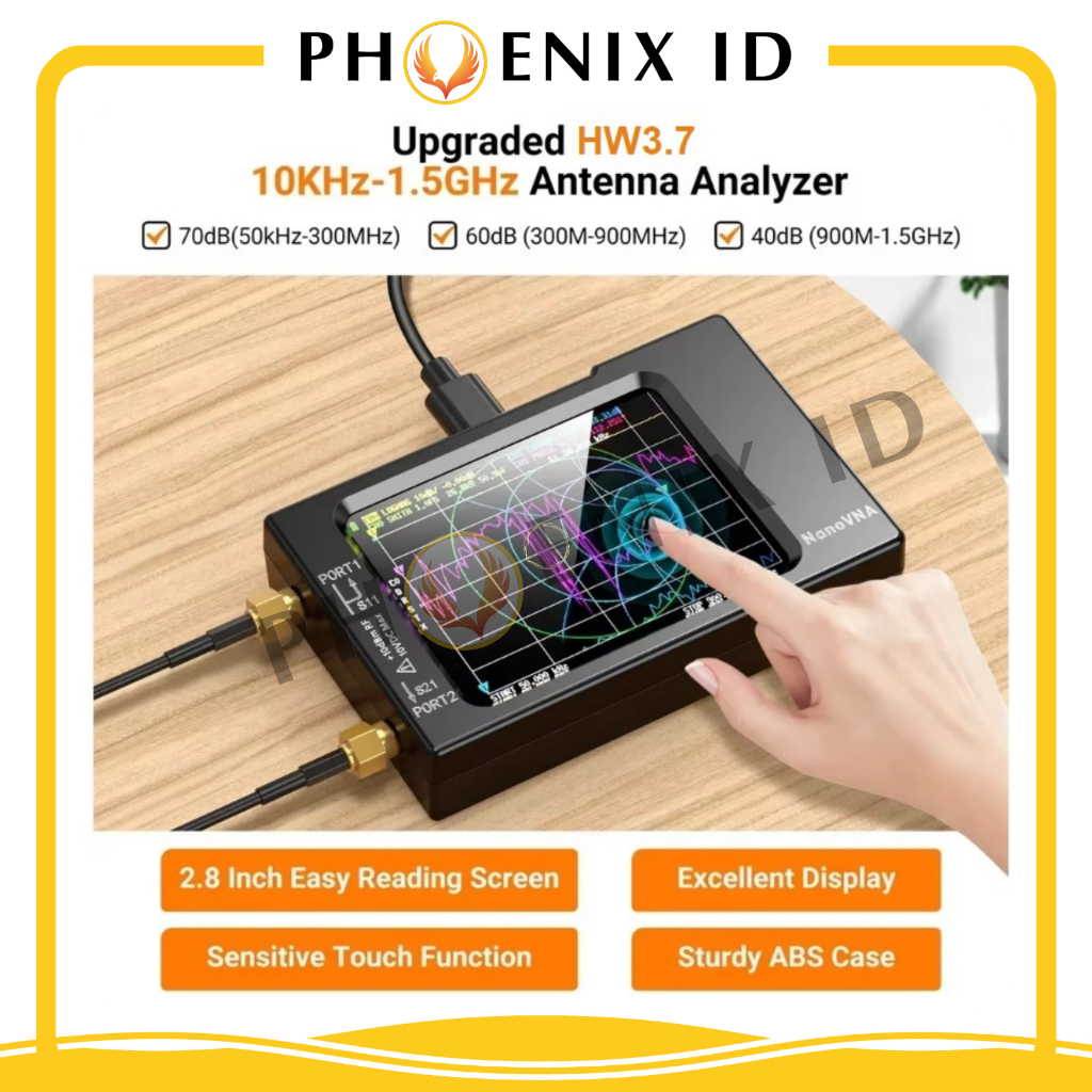 NanoVNA-H V3.7 NEW 2025 NanoVNA H Vector Network Analyzer 10kHz - 1.5 GHz HF VHF UFH Antenna analyze