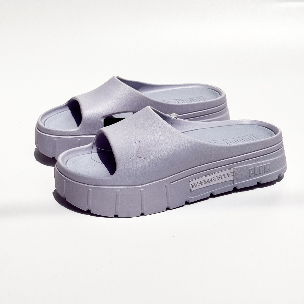 Puma Mayze Stack Injex Wns Original Silver Mist Sandal Sendal Selop Wanita Cewek Women's