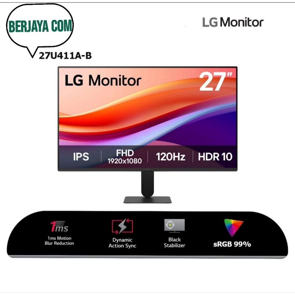 Monitor Led LG 27U411A-B 27" inch ips Fhd / Monitor Komputer LG 27u411a / Led Cctv