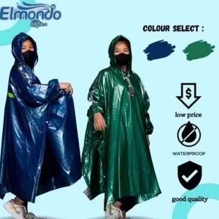 Jas Hujan Mantel Ponco Lengan PVC Elmondo Dewasa