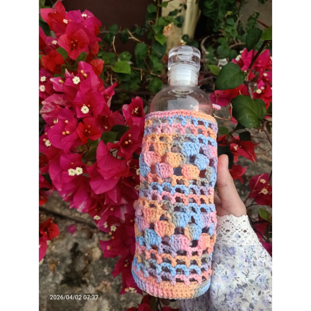 Tas botol minum| sarung botol minum| rajutan