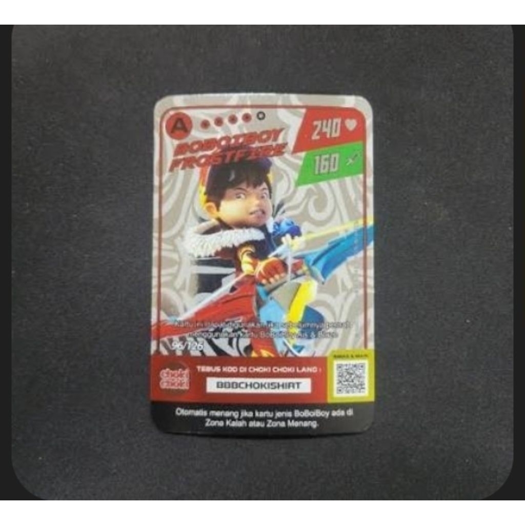 boboiboy frost fire v1 card boboiboy