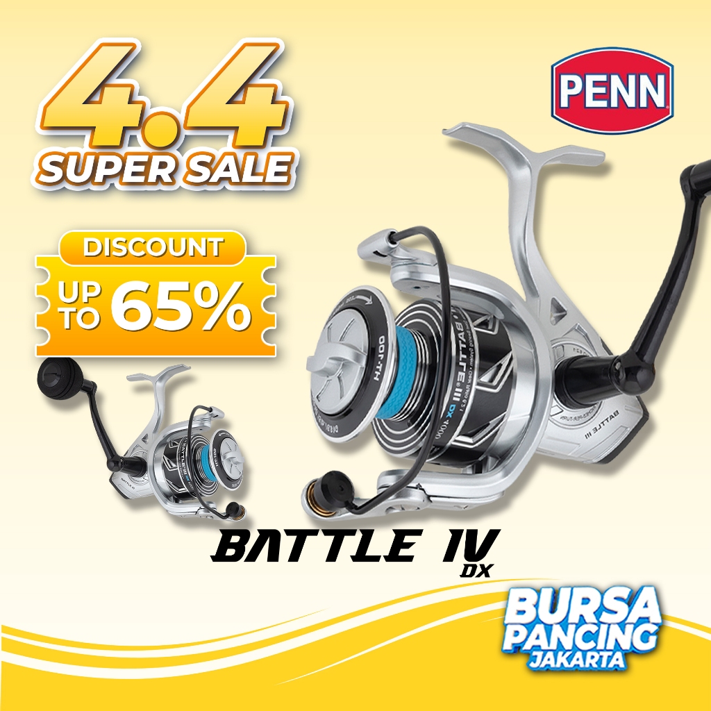 PENN Reel Pancing Spinning BATTLE IV DX 5+1BB 2500 - 8000 Hydro Armor system Full Metal Body