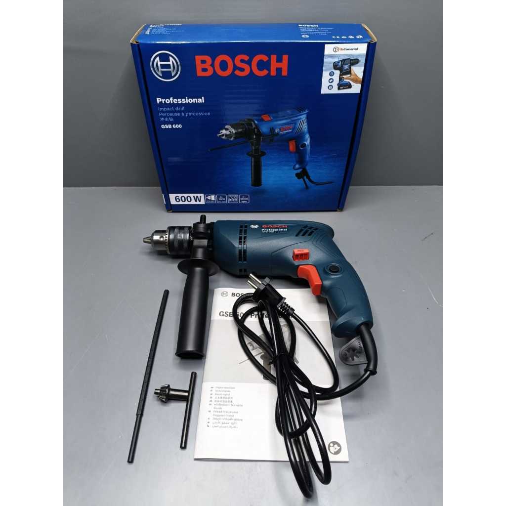 Mesin Bor Tangan Listrik Bosch GSB 600 - Tembok Beton