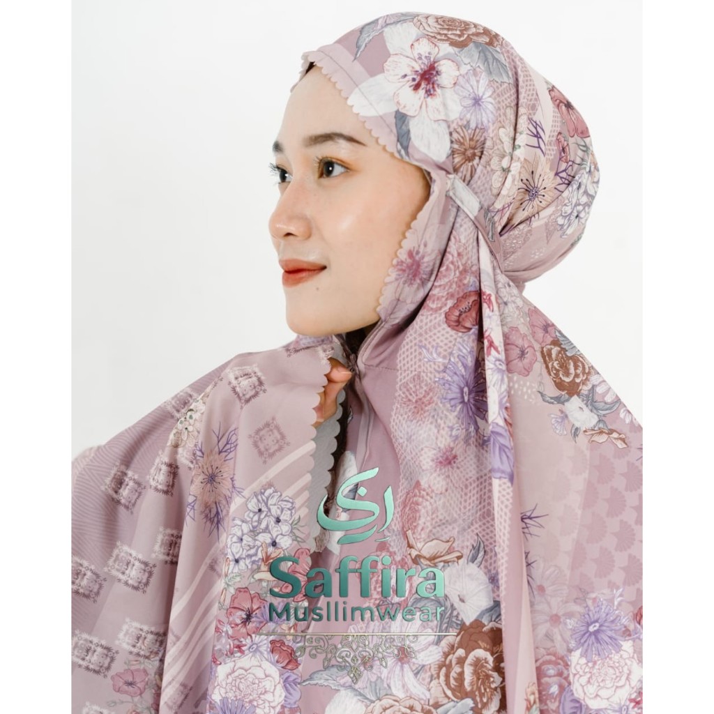 Mukena Armany Silk Lasercut 2in1 Buttonscarves Topkapi Series - Voal Square, Desain Premium dan Nyam