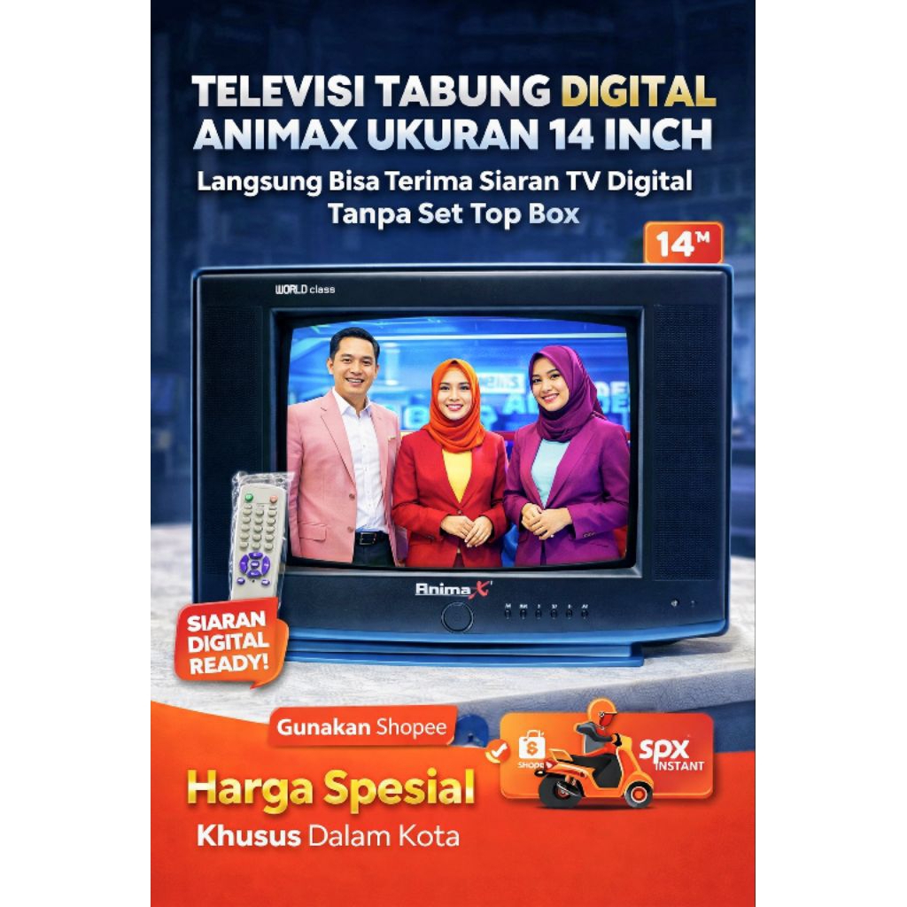 televisi Tabung Digital ANIMAX 14 inch