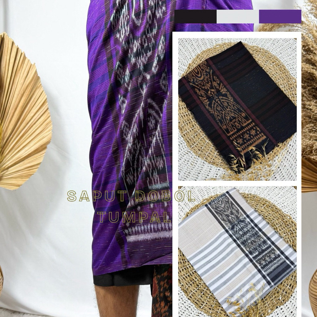 Saput Endek Pria Motif Dobol Tumpal Premium | Kamen Bali Dewasa Elegan Adat Sembahyang