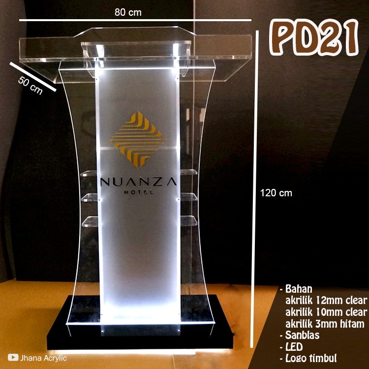 Podium pd21 / Mimbar untuk pidato / Akrilik mimbar