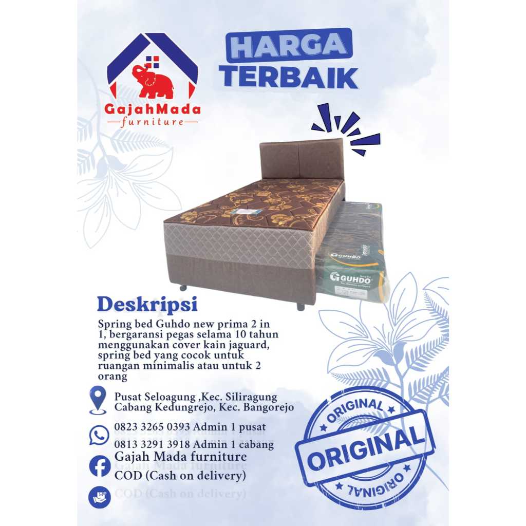 springbed guhdo new prima 2 in 1 kasur sorong
