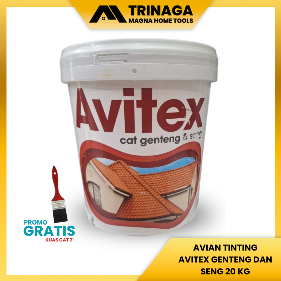 AVIAN | Avitex Cat Genteng & Seng 20 Kg Pail Tinting Cat Tembok Interior Eksterior