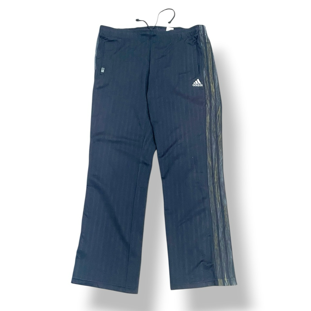 Adidas Climalite Long Pants - Black - Gold/Silver 3 Stripe Vintage