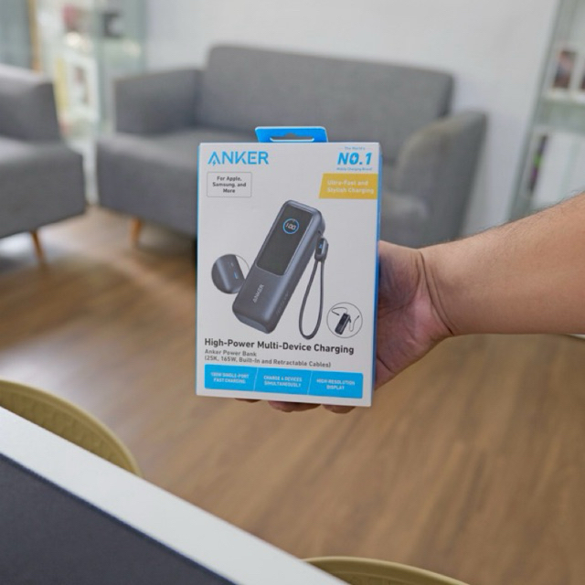Anker PowerBank 25.000mah 165w build in Cable type C