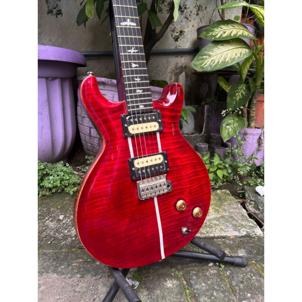Gitar PRS santana Red Flame custom high Quality