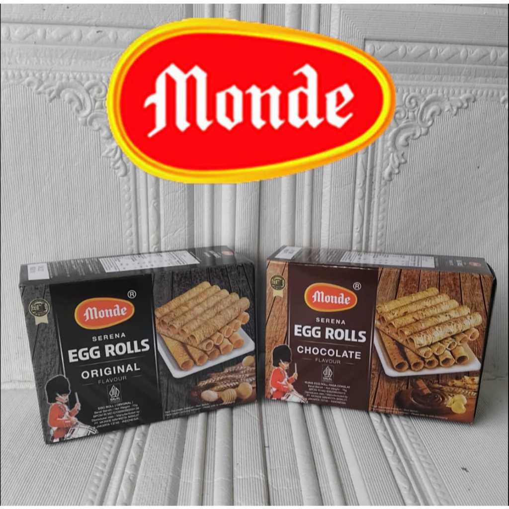 Monde Serena Egg Roll Original 70 g / Monde Serena Egg Roll Coklat / Monde Cookies Serena Egg Roll O