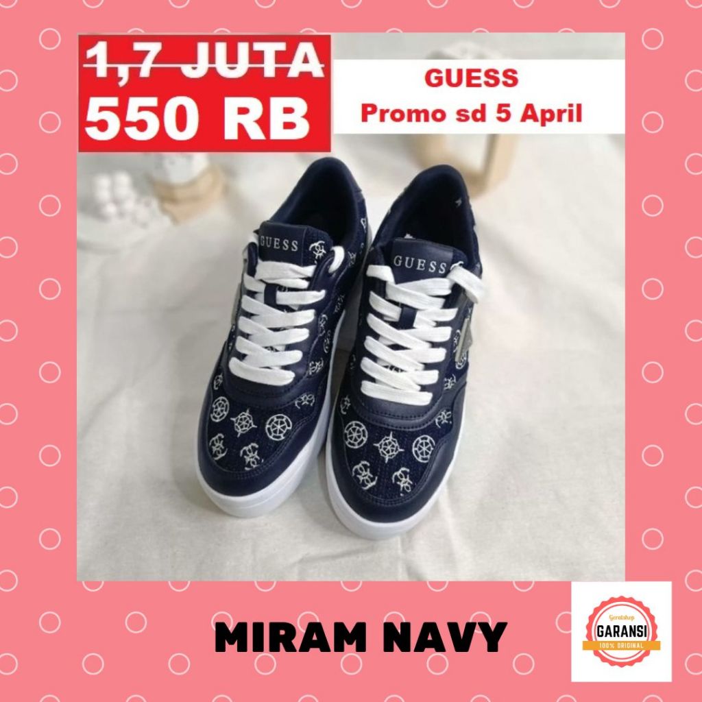 Sepatu sneakers wanita seri MIRAM Guess 100% original store