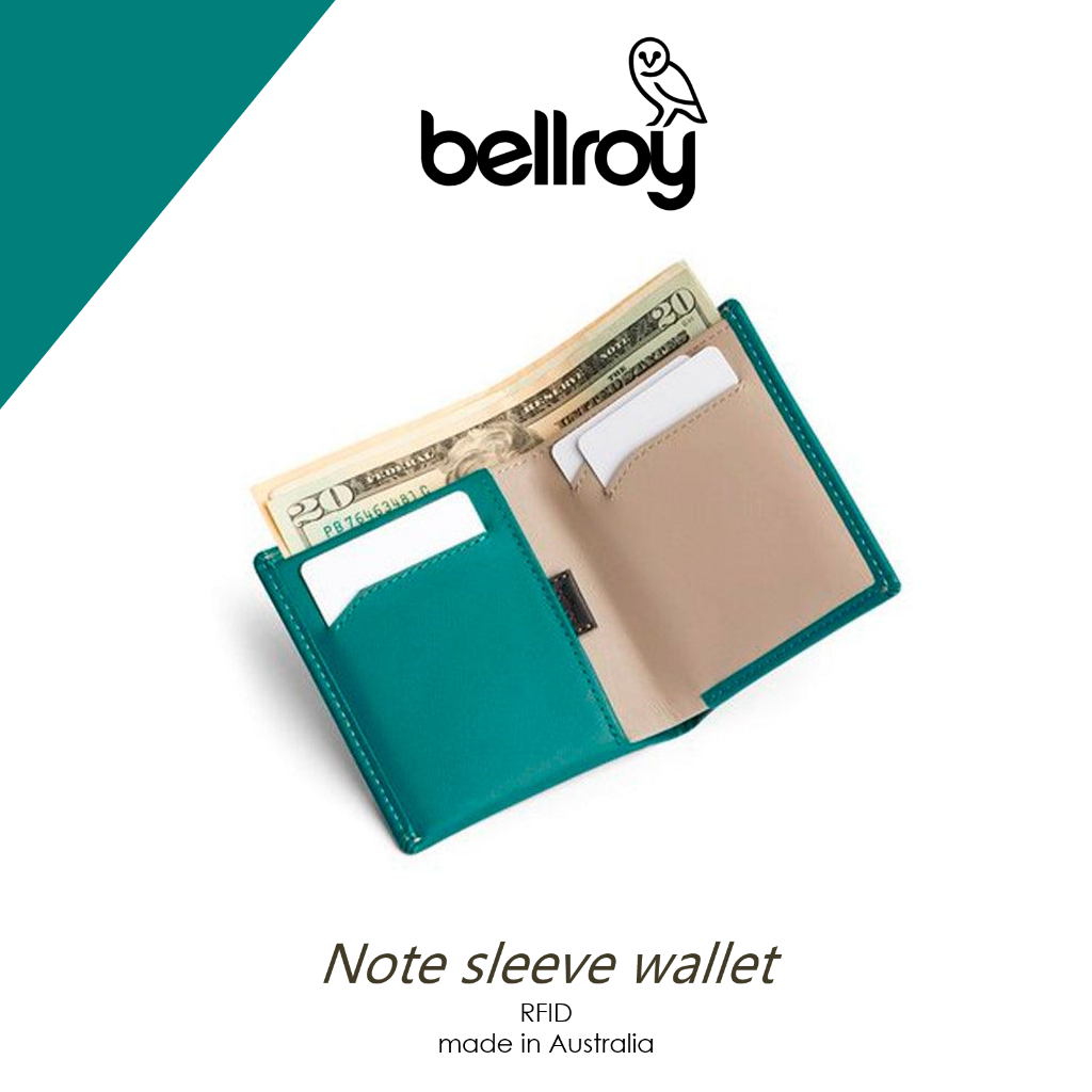 Dompet Bellroy Note Sleeve Wallet Teal RFID Original