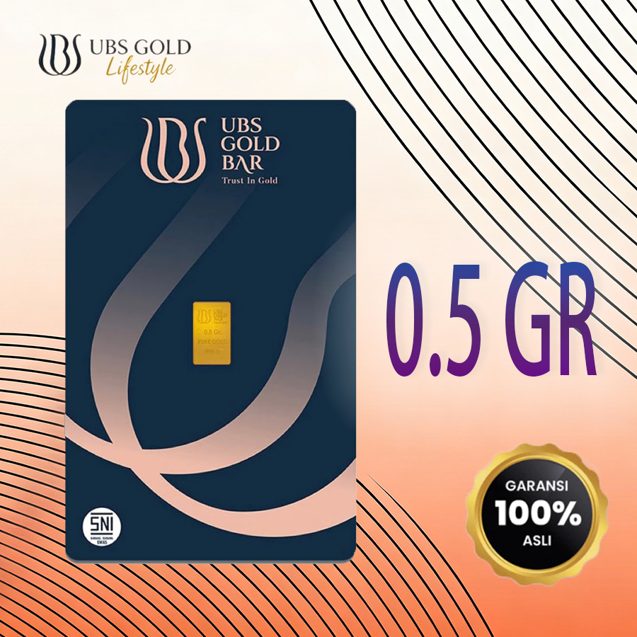 Emas Batangan LM UBS 0.5 gram Press & Karton Fine Gold Bar