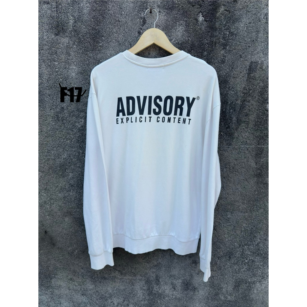 Crewneck Putih Advisory Oversize | Streetwear Sweater Unisex
