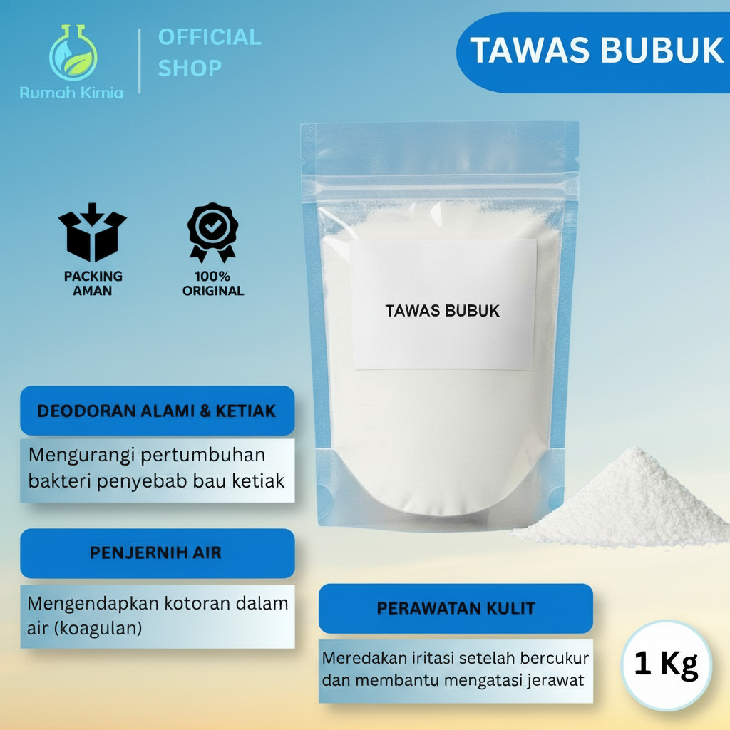 Tawas Bubuk 1kg / Aluminium Sulfat / Tawas Powder 1kg