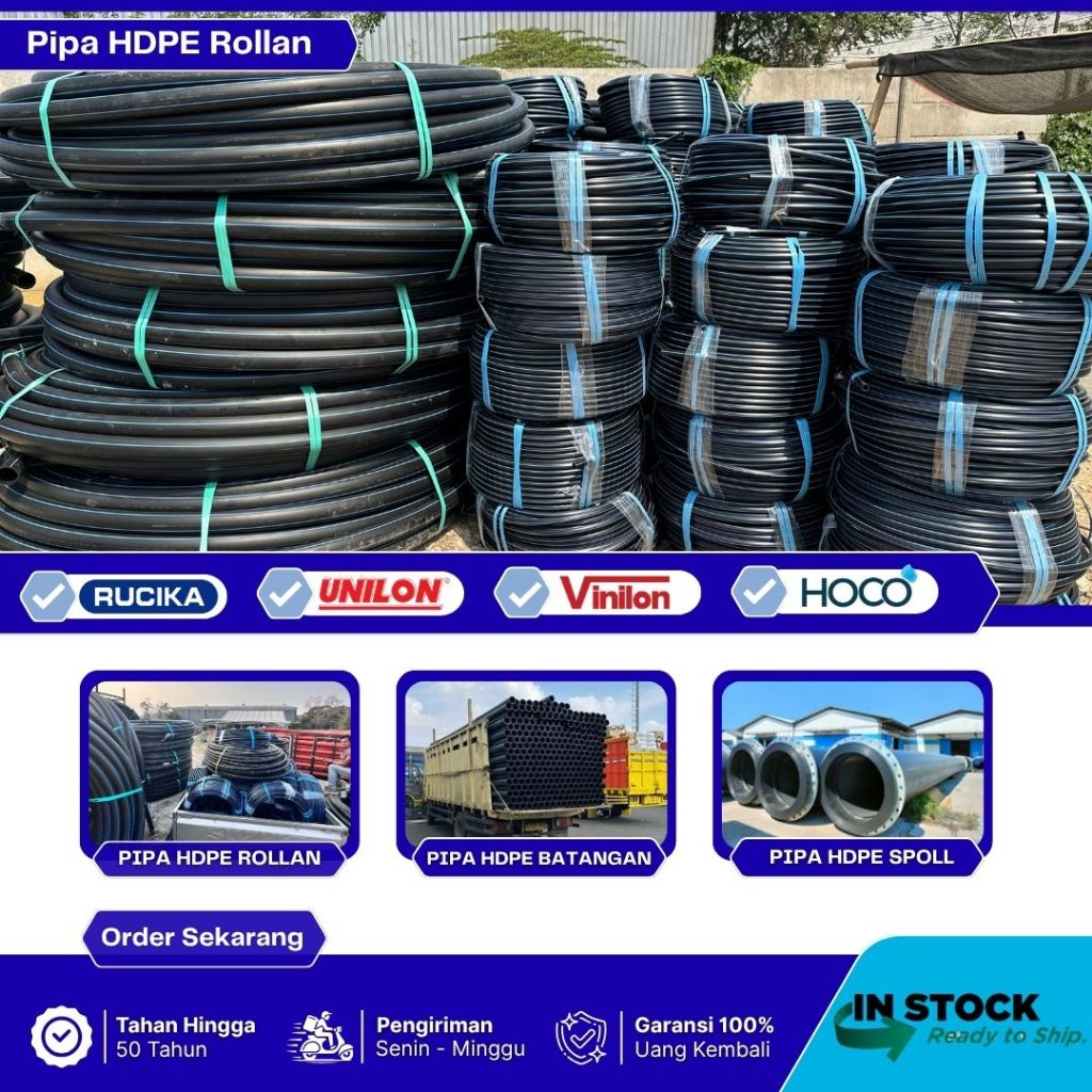 Pipa Hdpe PN16 SDR11 OD 2''Inch 63mm - Selang Air Pipa Hdpe | Distributor Pipa