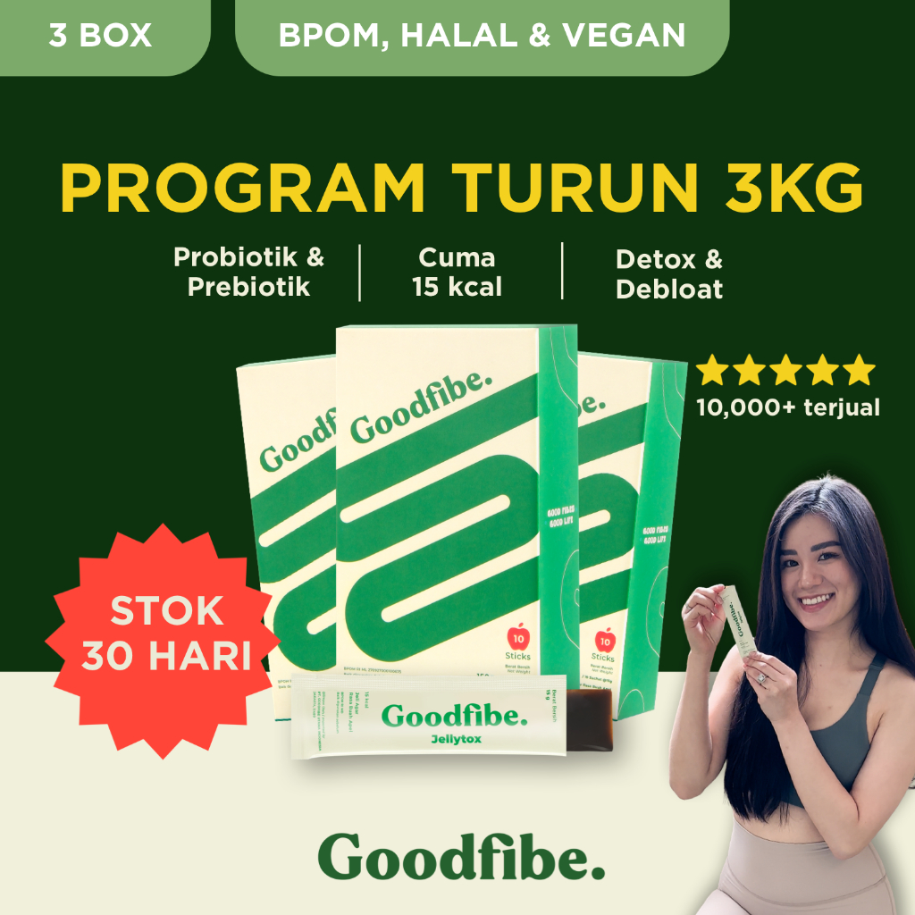 Program Diet 30 Hari (3 Box) – Goodfibe Jellytox Pelancar BAB & BUNDLING TERHEMAT