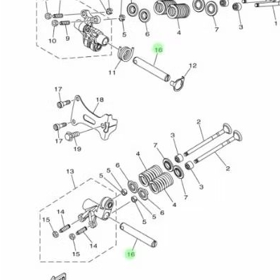 As Pen Shaft Rocker Arm Platuk Klep As Pen Piano Klep Yamaha Lexi Aerox Aerok Byson Nmax New Lexi 15