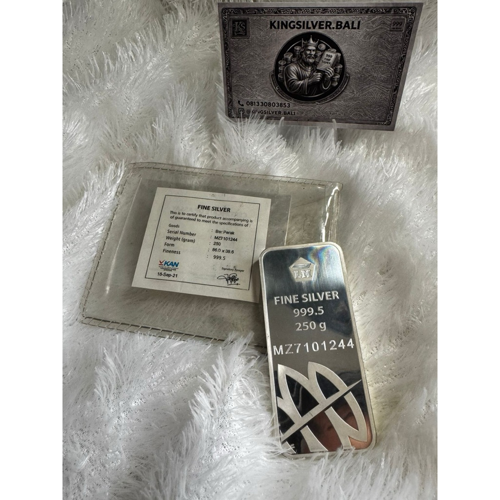 perak ANTAM 250 gram ( READY tdk PO ) LOGAM MULIA SILVER BAR
