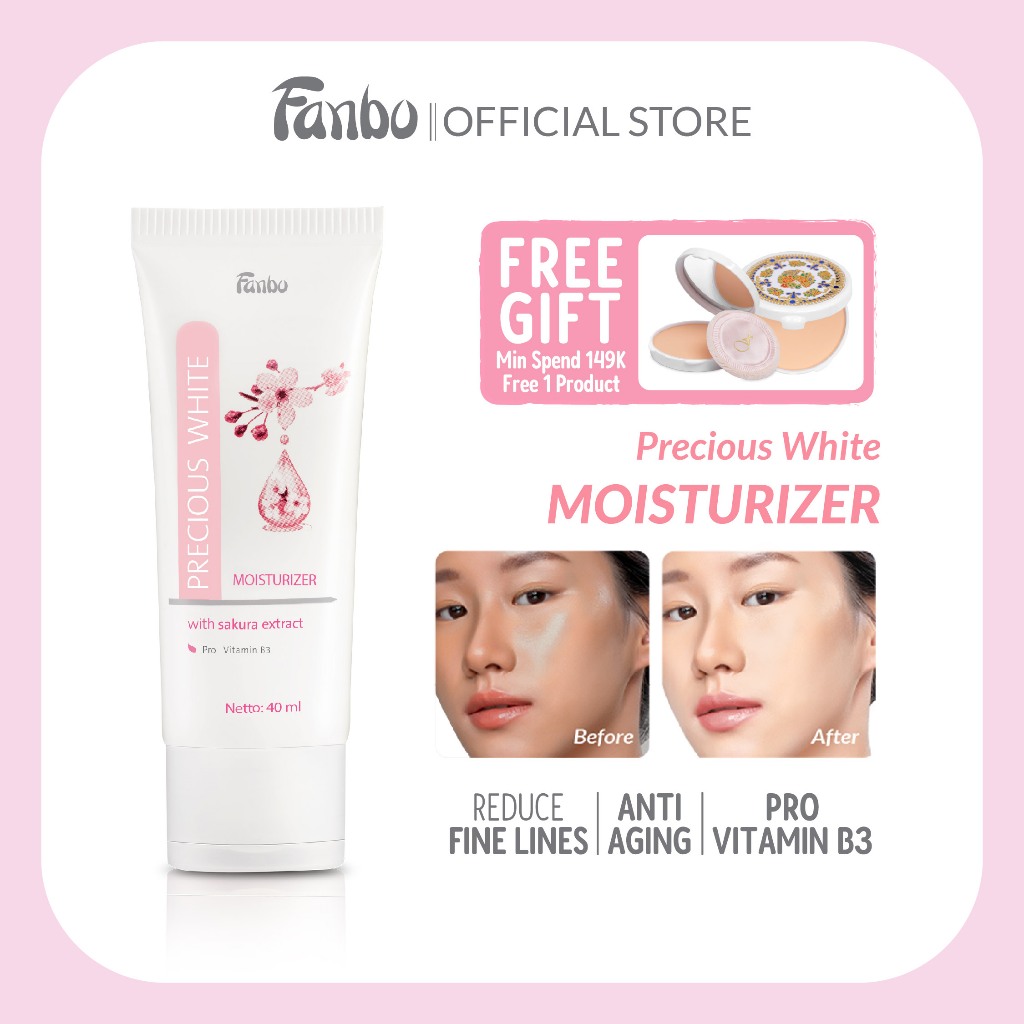 Fanbo Precious White Moisturizer (DP2) - Pelembab Pencerah Anti Kusam- mengandung ekstrak sakura dan