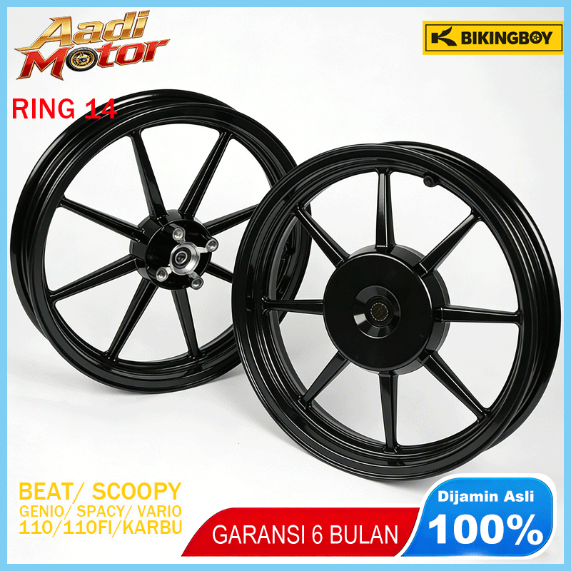 Velg Motor Bikingboy PALANG 8 Ring 14 Ukuran  Untuk Semua Beat, Scoopy, Genio, Spacy, Vario 110/110f