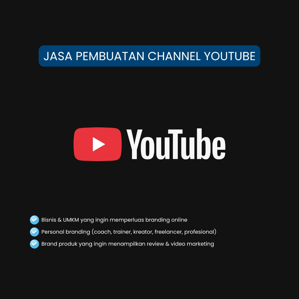 Jasa Pembuatan Channel Youtube