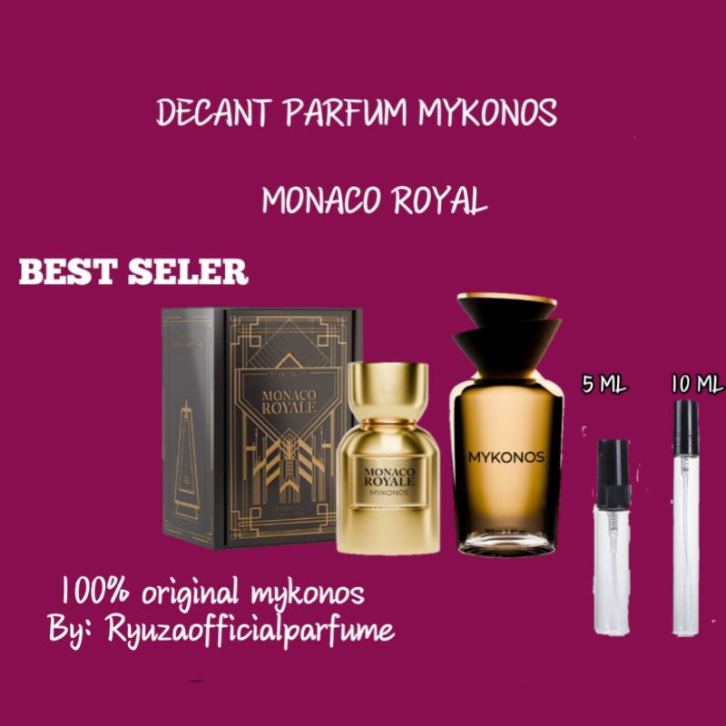 Decant Mykonos Monaco Royal parfum best seller 5 ML dan 10 ML , 100% Original