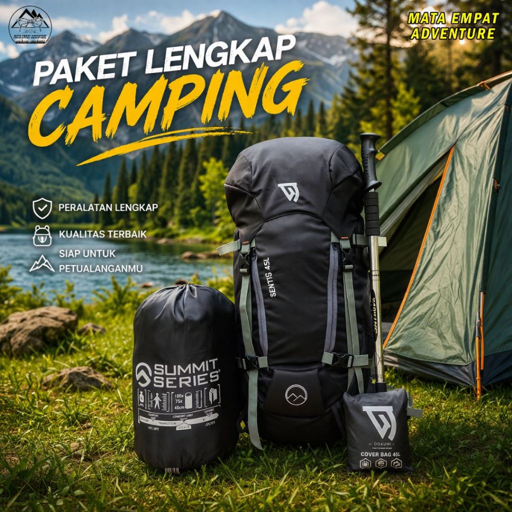 [ PAKET LENGKAP CAMPING ] TAS RANSEL GUNUNG CARRIER 60 LITER DAN 45L TAS PENDAKI GUNUNG HIKING ADVEN