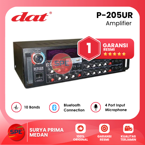 POWER AMPLI DAT P205UR AMPLIFIER DAT P 205UR P 205 UR