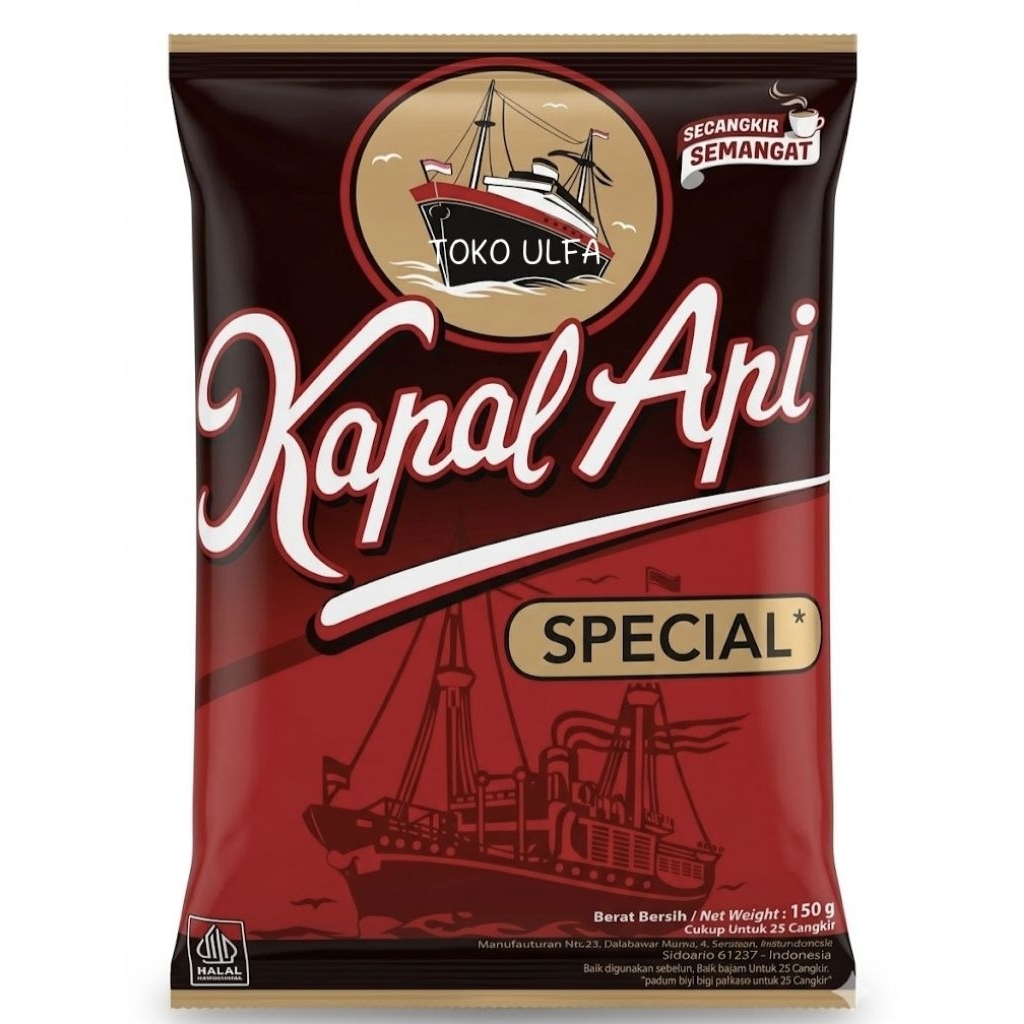 Kopi Bubuk KAPAL API / Kopi Hitam / Kopi Kapal Api @150g