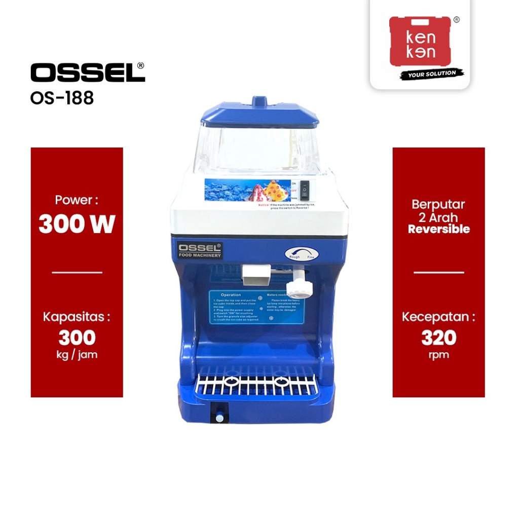 Ossel - Mesin Serut Es Ice Shaver Ice Planer Snow Ice OS-188