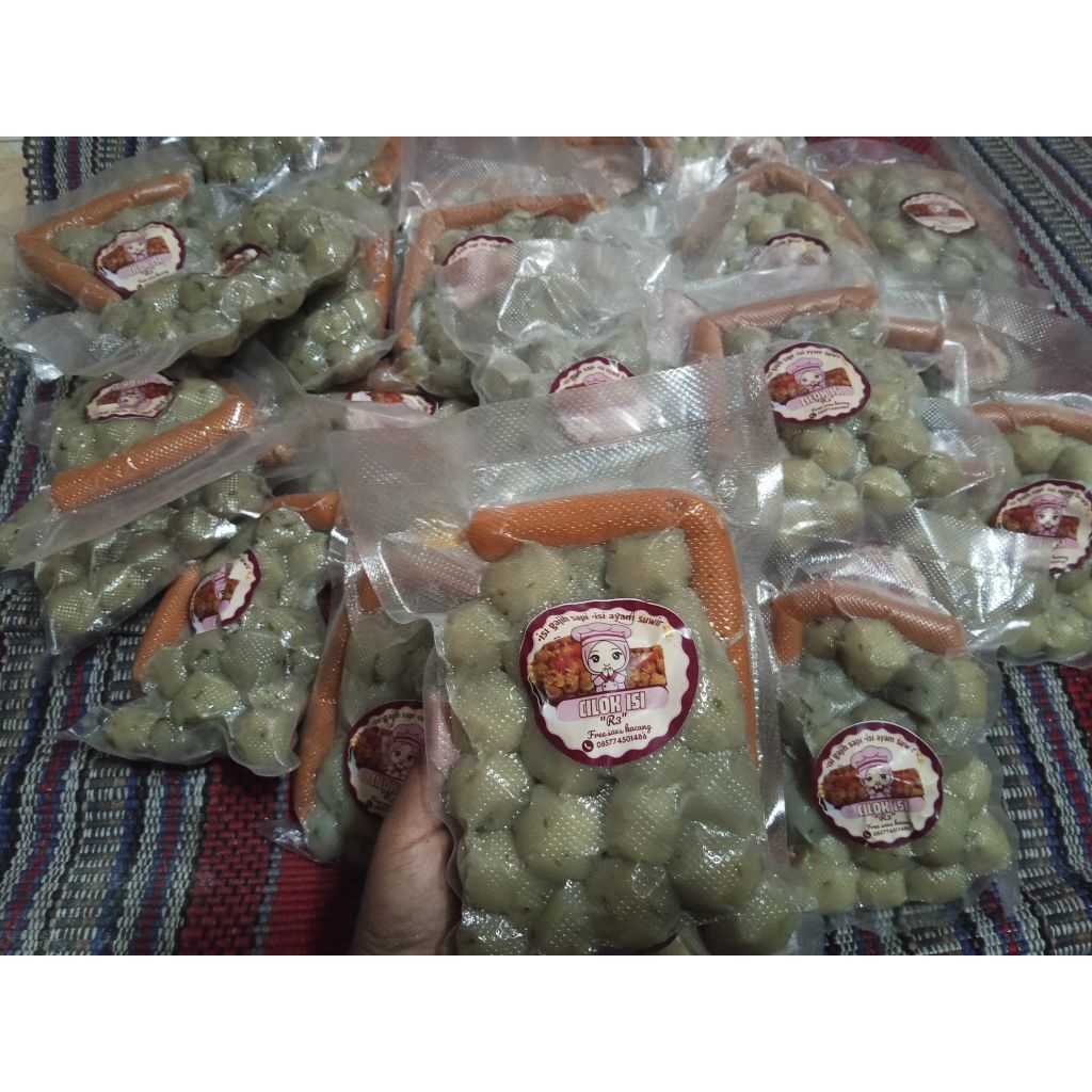 cilok isi ayam suwir / gajih sapi