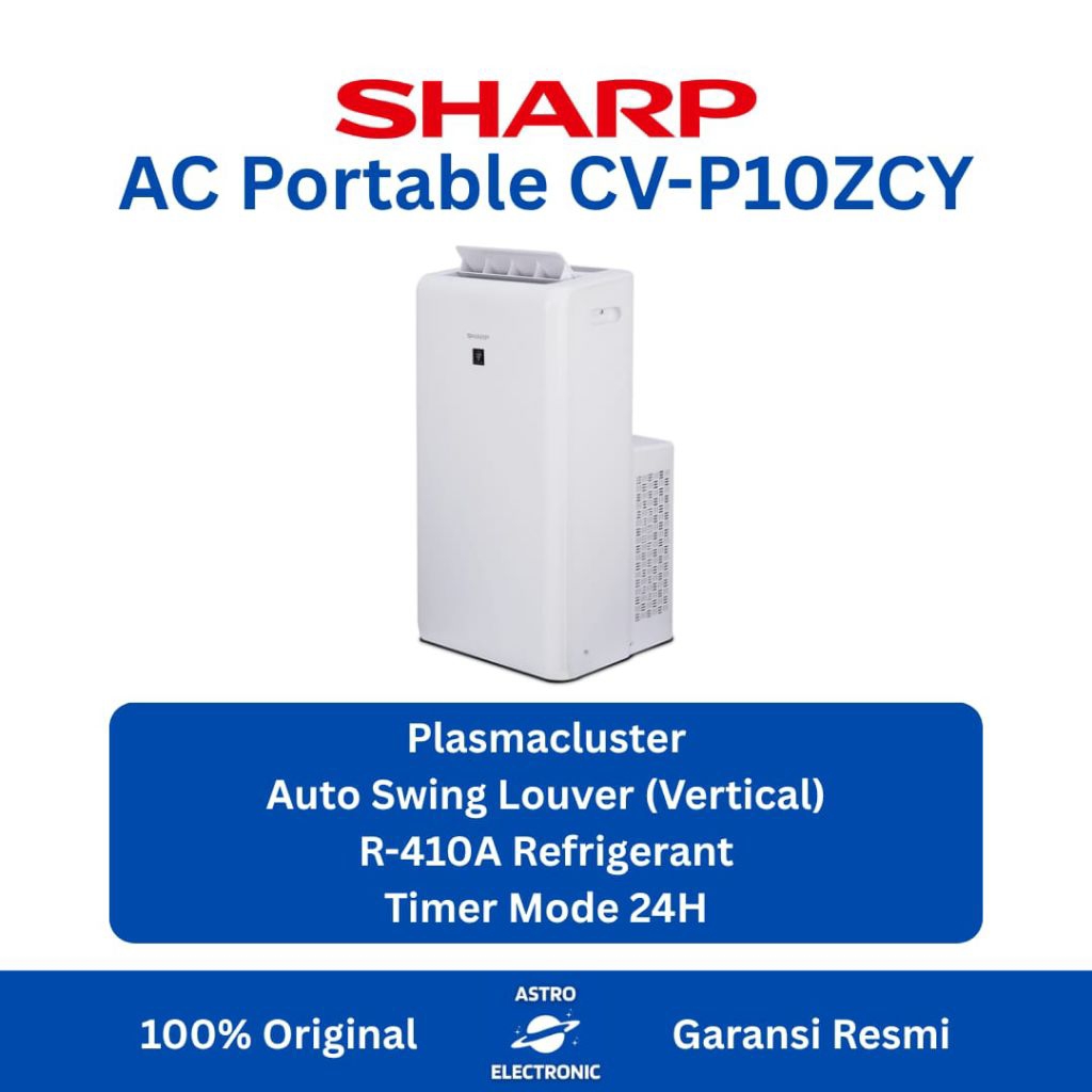SHARP CV-P10ZCY AC PORTABLE WITH PLASMACLUSTER 1 PK