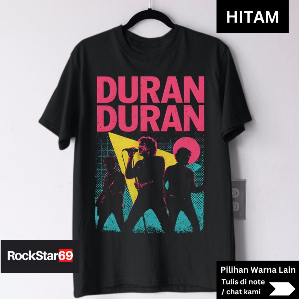 Kaos Band Duran Duran Retro 80s – Kaos Band Vintage Aesthetic – Sablon DTF Premium Katun Combed 24s 