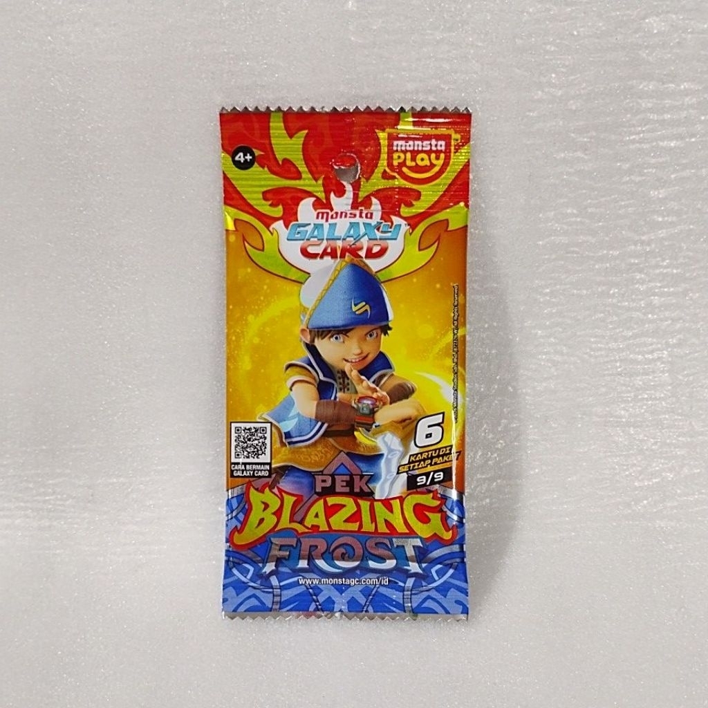 kartu Boboiboy original rare langka pek blazing frost Boboiboy sopan sr
