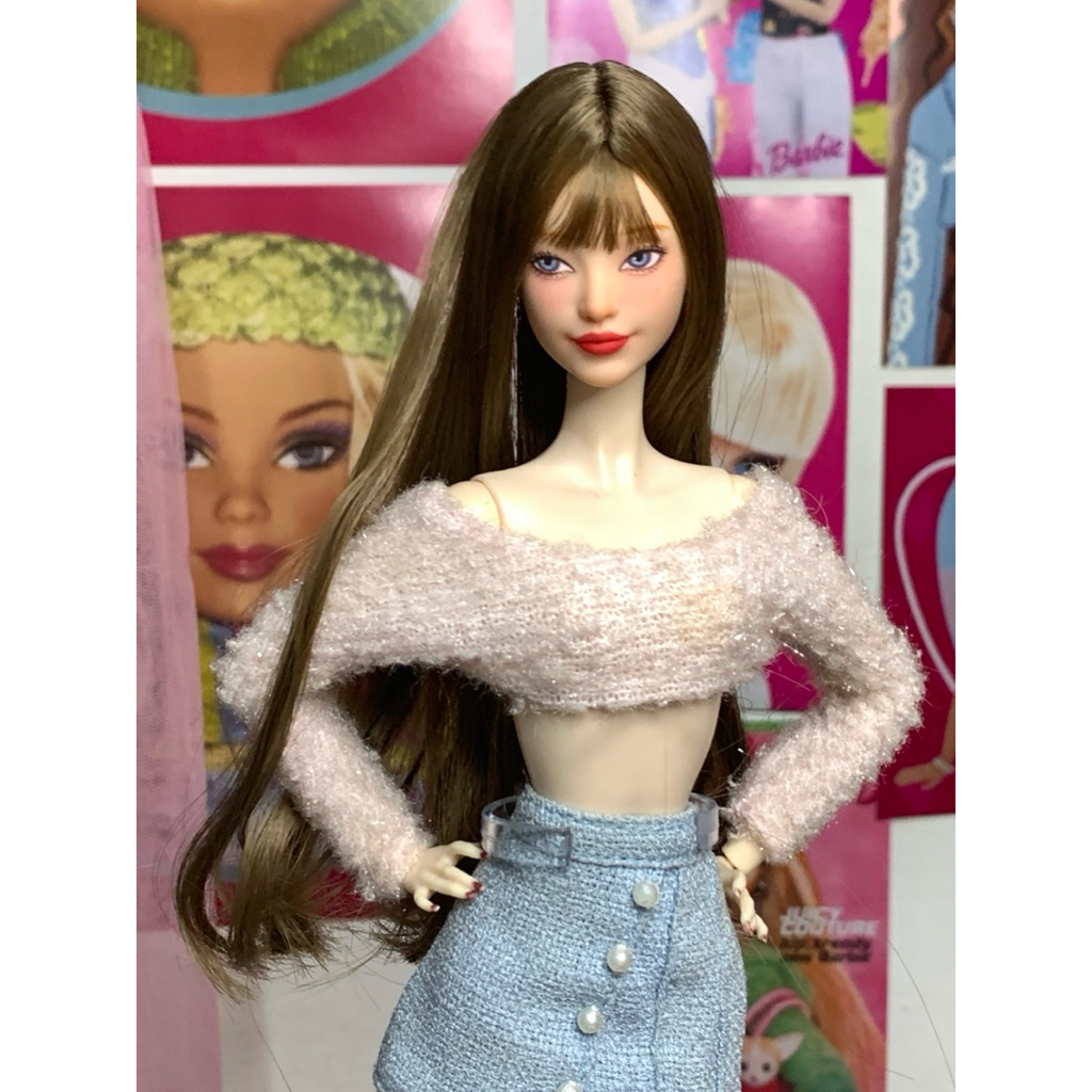 Rambut Boneka Fashion 30cm – Wig Premium Handmade dapat poni extension